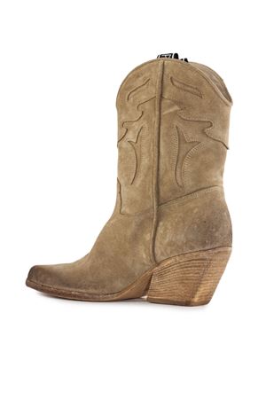 Beige Suede Texan Boot ELENA IACHI | E2016VELOURAVENA